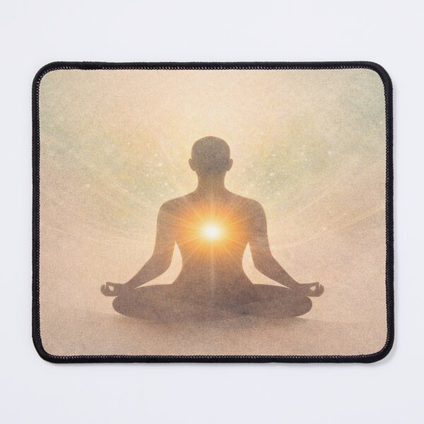 Item preview, Radiant Stillness – Meditative Silhouette with Heart Light designed and sold by Cristhian Almanza.