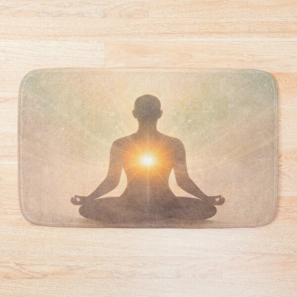 Item preview, Radiant Stillness – Meditative Silhouette with Heart Light designed and sold by Cristhian Almanza.