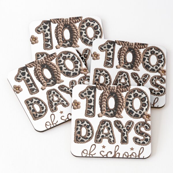 Item preview, 100 Days of School, Leopard Yarn Number Design, Western School, Teacher Graphic, 100th Day designed and sold by DesignDenDo ⭐⭐⭐⭐⭐.