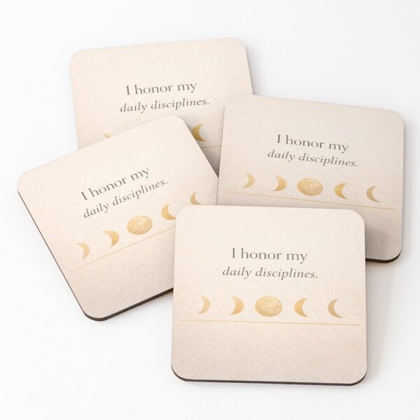 Item preview, Lunar Discipline – Golden Moon Phases with Affirmation designed and sold by Cristhian Almanza.
