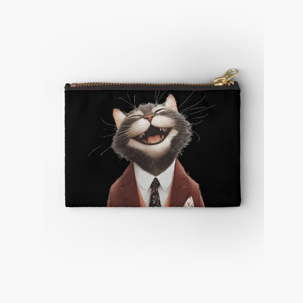 Item preview, Laughing Gentleman Cat in Vintage Suit Illustration designed and sold by PluffyPanda.