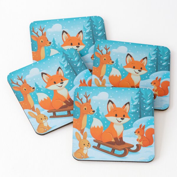 Item preview,  A Fox on a Snow Slide.r. designed and sold by Zofia Sosnecka.