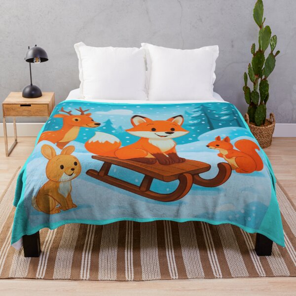 Item preview, A Fox on a Snow Slide.r. designed and sold by Zofia Sosnecka.
