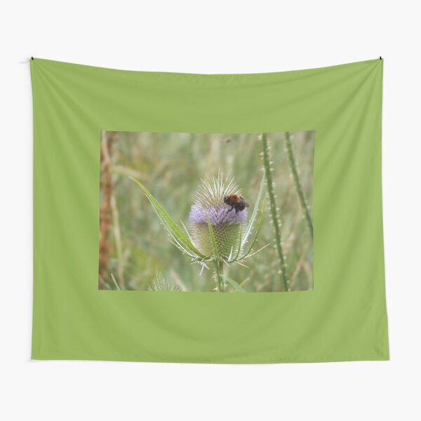 Item preview, Beautiful bee on purple thistle designed and sold by derbyshireduck.