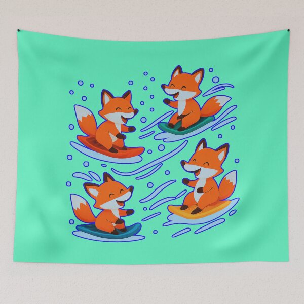 Item preview,  A Fox on a Snow Slide.r. designed and sold by Zofia Sosnecka.