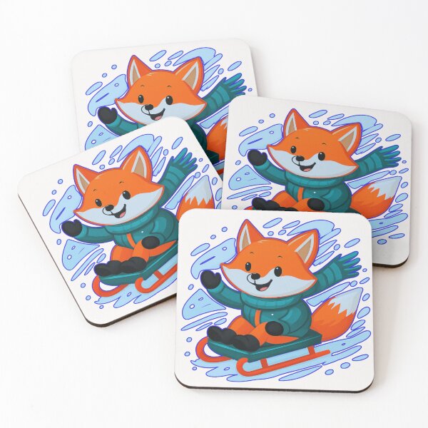 Item preview,  A Fox on a Snow Slide.r. designed and sold by Zofia Sosnecka.