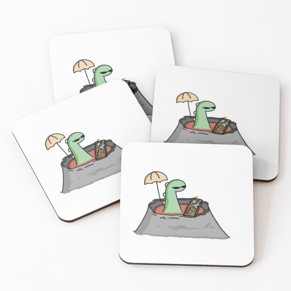 Item preview, Cool Dinosaur in Volcano – Funny Dino Illustration designed and sold by designedwLUV.