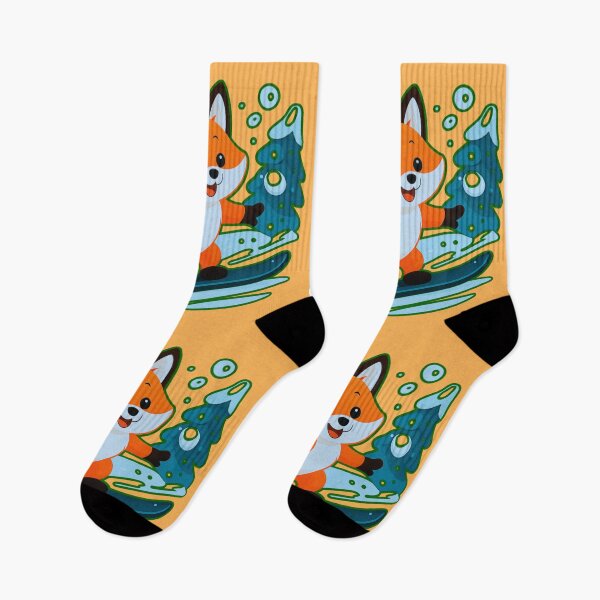 Item preview,  A Fox on a Snow Slide.r. designed and sold by Zofia Sosnecka.