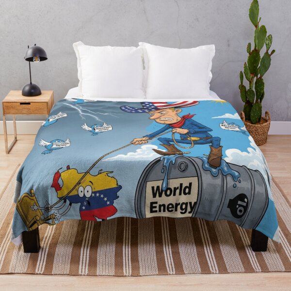 Item preview, Political Cartoon – Global Energy Control and Venezuela Oil Satire Illustration designed and sold by AkkoAkko.