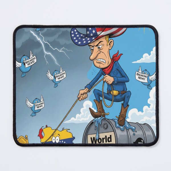 Item preview, Political Cartoon – Global Energy Control and Venezuela Oil Satire Illustration designed and sold by AkkoAkko.