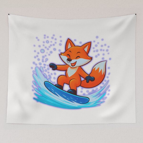Item preview,  A Fox on a Snow Slide.r. designed and sold by Zofia Sosnecka.