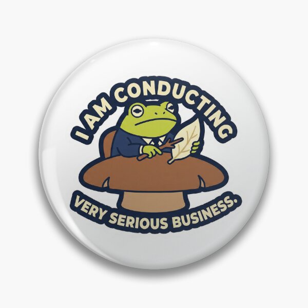 Item preview, Conducting Very Serious Business Frog | LooseThoughts Original Sticker designed and sold by LooseThoughts.