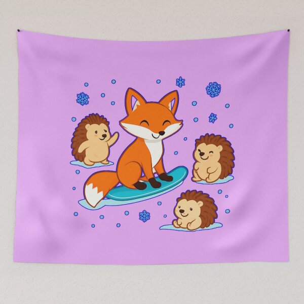 Item preview,  A Fox on a Snow Slide.r. designed and sold by Zofia Sosnecka.
