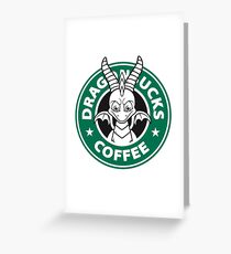 Dragonbucks Coffee Greeting Card