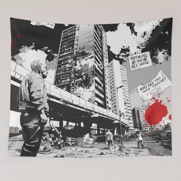 Item preview, Nothing to See Here Urban Brutalism Protest Collage by iServalan  designed and sold by Tale Teller Club.