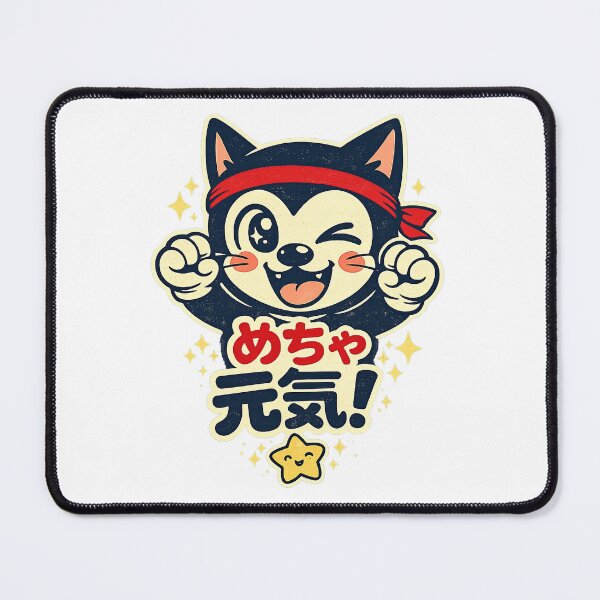 Item preview, Mecha Genki Kawaii Cat Shirt – Cute Japanese Anime-Style Lucky Cat Graphic Tee designed and sold by OreoStudio.