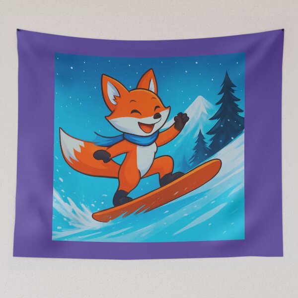 Item preview,  A Fox on a Snow Slide.r. designed and sold by Zofia Sosnecka.
