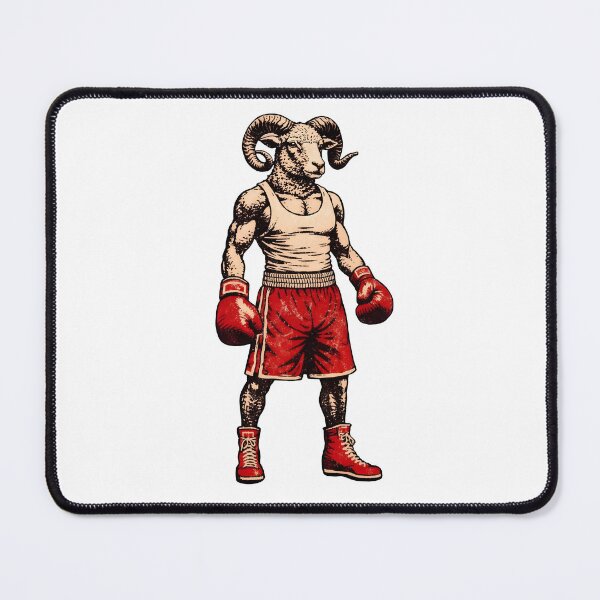 Item preview, Ram Boxer Vintage Illustration | Animal Boxing Fighter Art designed and sold by Senkov.