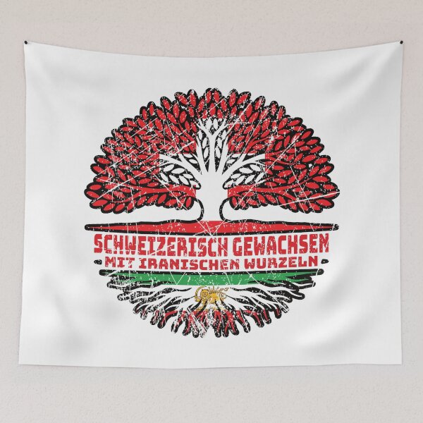 Item preview, Swiss Grown, Iranian Roots – Lion and Sun (Shir o Khorshid) Heritage Design designed and sold by FlagX.