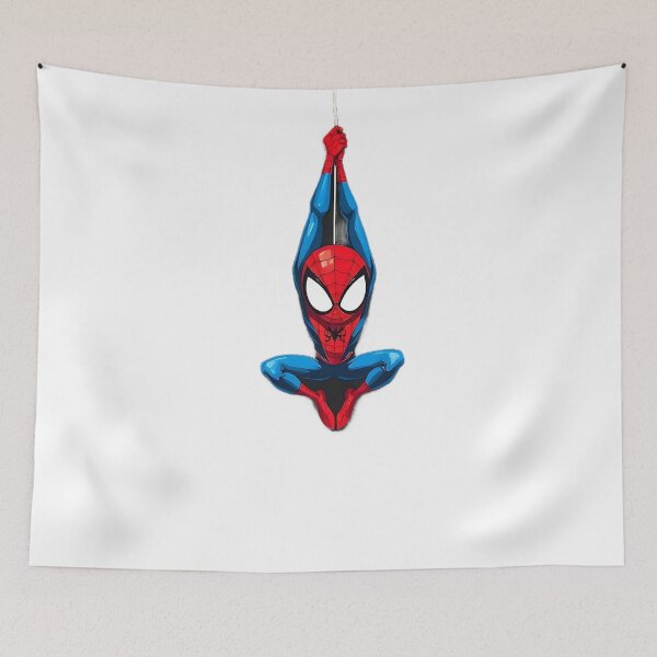 Item preview, Web-Slinging Superhero Hanging Pose | Minimal Comic Style Sticker designed and sold by SanjayBomma.