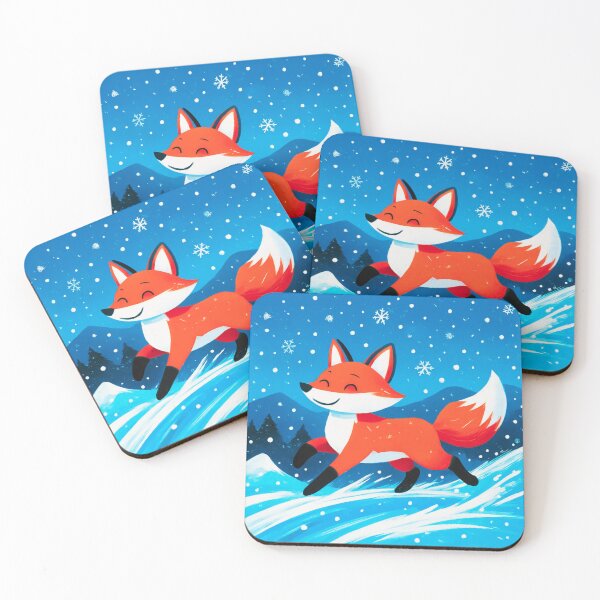 Item preview,  A Fox on a Snow Slide.r. designed and sold by Zofia Sosnecka.