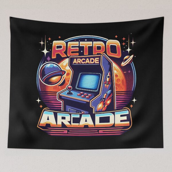 Item preview, Retro Arcade Machine with Space Theme and Rockets. designed and sold by The-T-In-Retro.