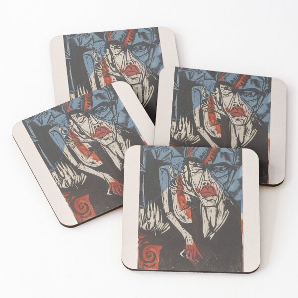 Item preview, Ernst Ludwig Kirchner Female Rider Woodcut designed and sold by LaFabricaArt.