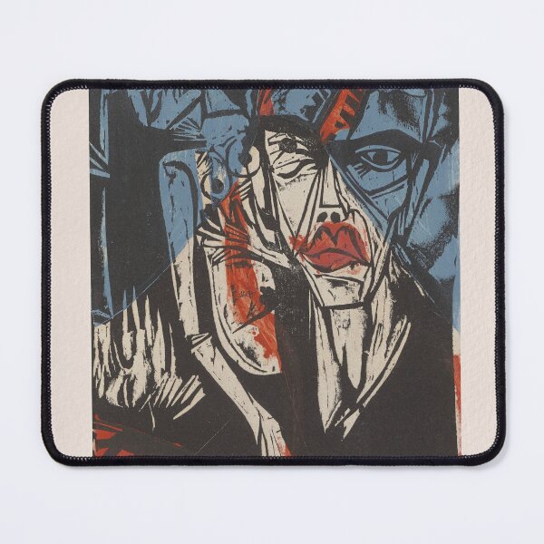 Item preview, Ernst Ludwig Kirchner Female Rider Woodcut designed and sold by LaFabricaArt.