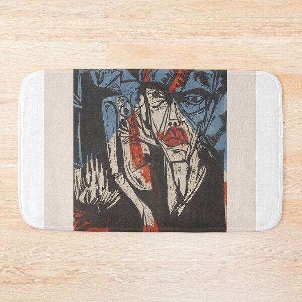 Item preview, Ernst Ludwig Kirchner Female Rider Woodcut designed and sold by LaFabricaArt.
