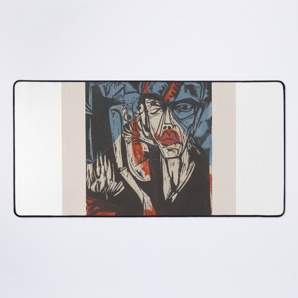 Item preview, Ernst Ludwig Kirchner Female Rider Woodcut designed and sold by LaFabricaArt.