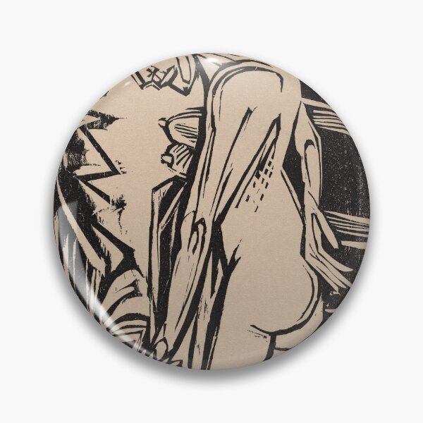 Item preview, Ernst Ludwig Kirchner Nude Interior Woodcut designed and sold by LaFabricaArt.