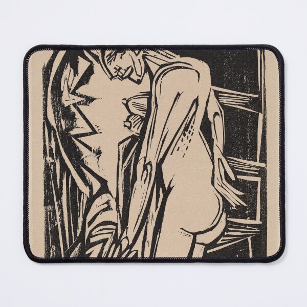 Item preview, Ernst Ludwig Kirchner Nude Interior Woodcut designed and sold by LaFabricaArt.