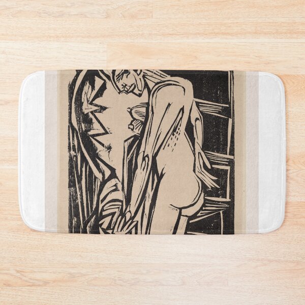 Item preview, Ernst Ludwig Kirchner Nude Interior Woodcut designed and sold by LaFabricaArt.