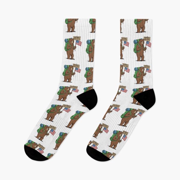 Item preview, Patriot Bear Foxtrots American Flag Hiking designed and sold by TeeARTHY.