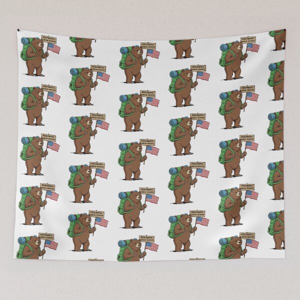 Item preview, Patriot Bear Foxtrots American Flag Hiking designed and sold by TeeARTHY.
