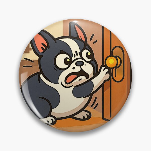 Item preview, Boston Terrier Cartoon Loaf – Dramatic Door Pull designed and sold by LuxuryApparels.