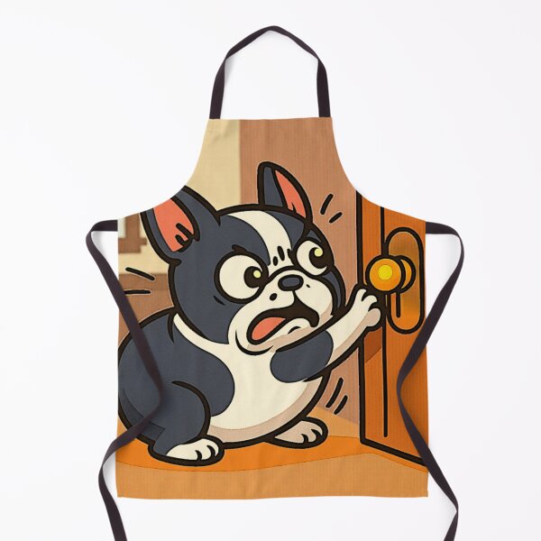 Item preview, Boston Terrier Cartoon Loaf – Dramatic Door Pull designed and sold by LuxuryApparels.