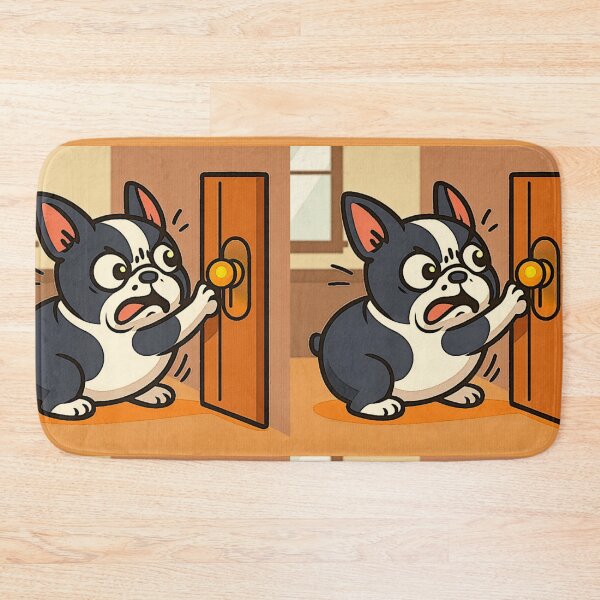 Item preview, Boston Terrier Cartoon Loaf – Dramatic Door Pull designed and sold by LuxuryApparels.