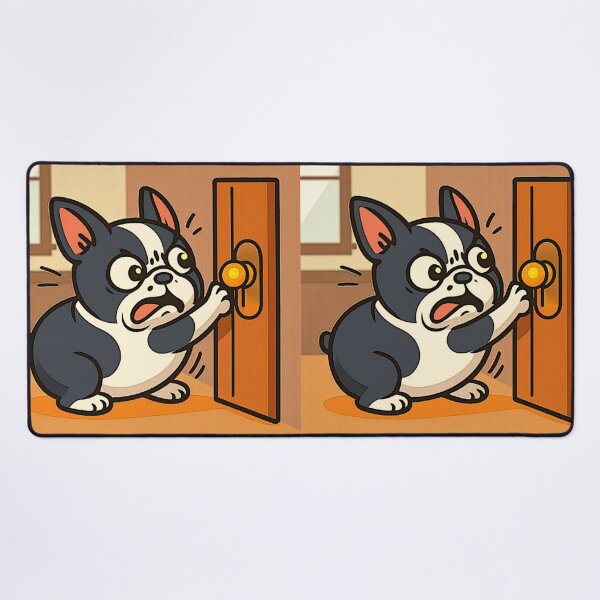 Item preview, Boston Terrier Cartoon Loaf – Dramatic Door Pull designed and sold by LuxuryApparels.