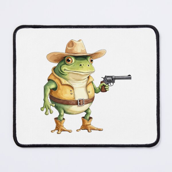 Item preview, Cowboy Frog with Gun and Hat Funny Western designed and sold by TeeARTHY.