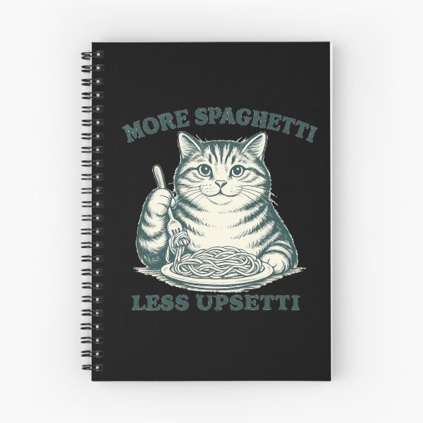 Item preview, more spagetti less upsetti cat who loves spagetti  designed and sold by zuzzelek44.