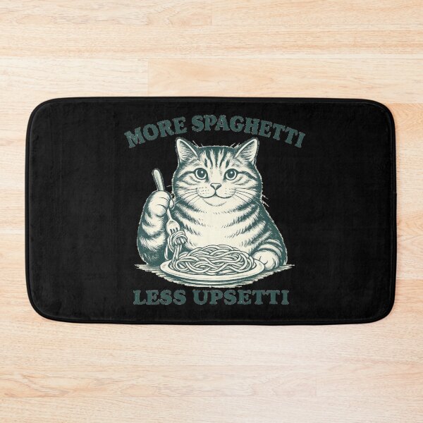 Item preview, more spagetti less upsetti cat who loves spagetti  designed and sold by zuzzelek44.