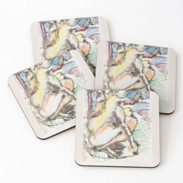 Item preview, Ernst Ludwig Kirchner Expressionist Nude Bath designed and sold by LaFabricaArt.