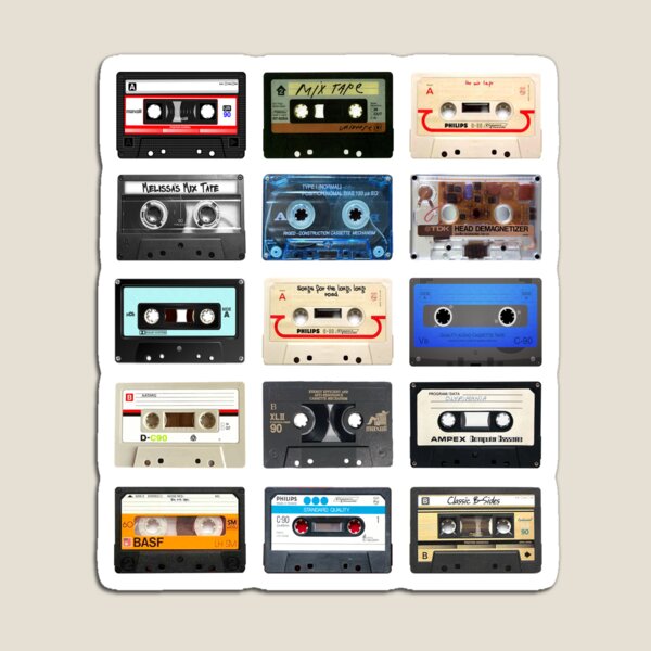 Retro Cassette Tape Vinyl Record DJ Music Fridge Magnet 