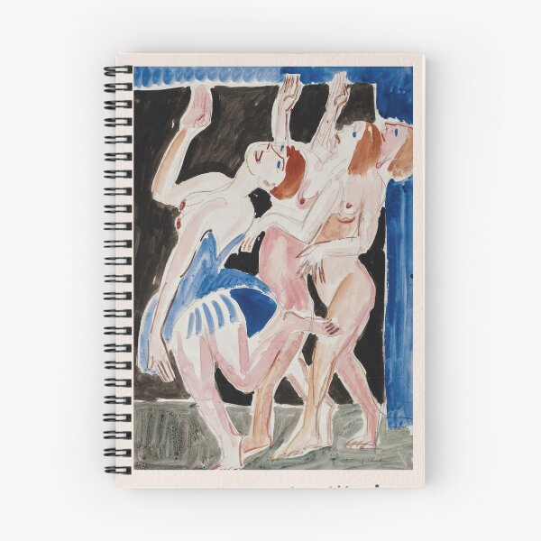 Item preview, Kirchner Three Dancers Expressionist Art designed and sold by LaFabricaArt.