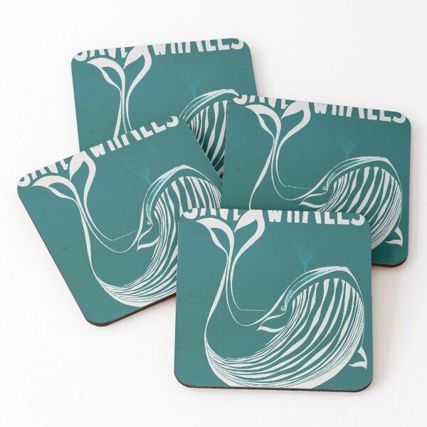Item preview, Save the Whales (Green/White) designed and sold by NoisyNosyNancy.