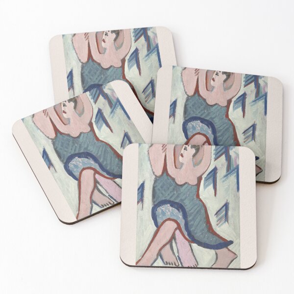 Item preview, Kirchner Dancing Couple Expressionist Art designed and sold by LaFabricaArt.