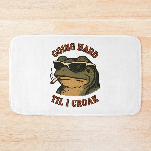 Item preview, Going hard til I croak frog wearing sunglasses meme designed and sold by ChadWizard.