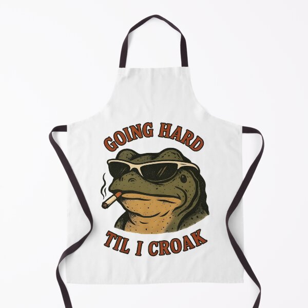 Item preview, Going hard til I croak frog wearing sunglasses meme designed and sold by ChadWizard.