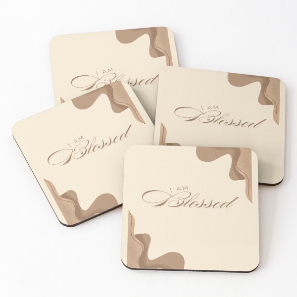 Item preview, I Am Blessed | Neutral Affirmation Wall Art | Soft Minimal Home Decor designed and sold by NiaMakesStuff.